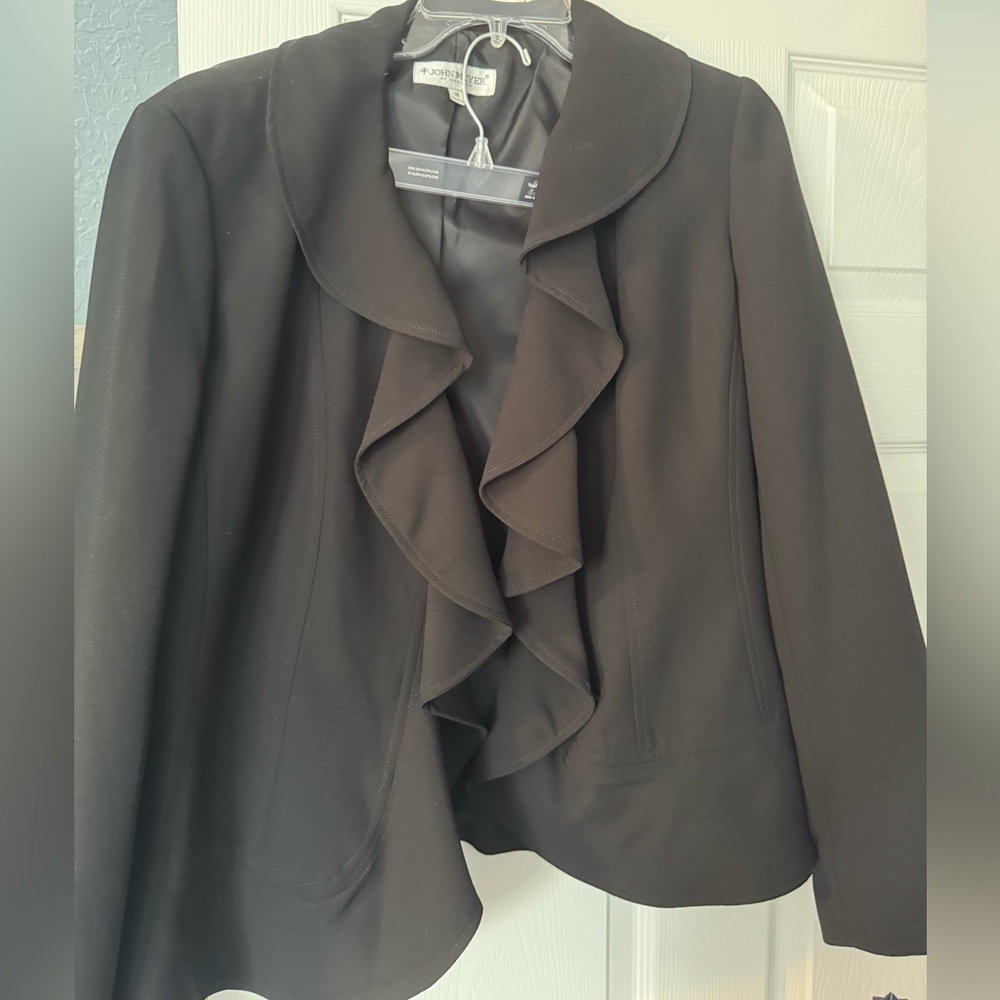 NWT John Meyer of Norwich Vintage Women’s Black Suit Jacket & Skirt - 14